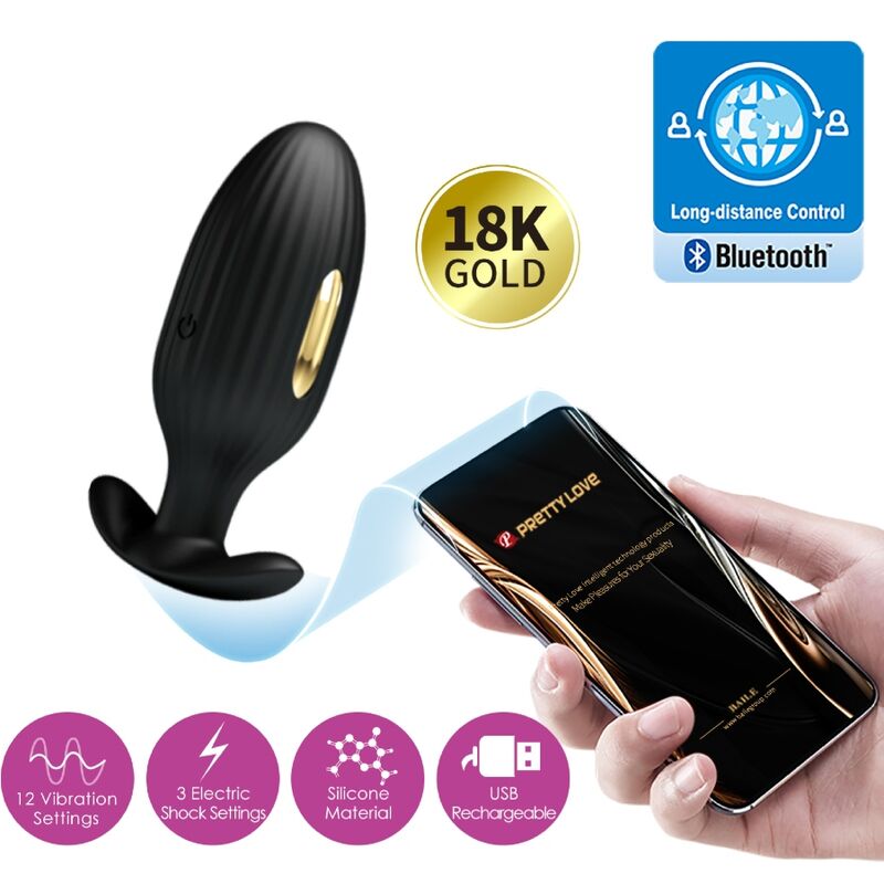 PRETTY LOVE - PLUG ANAL CONTRÔLÉ PAR APPLICATION JEFFERSON NOIR - Sensualia
