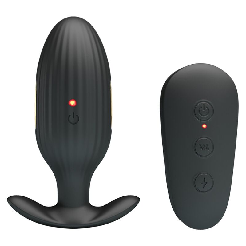 PRETTY LOVE - VIBRATEUR ANAL RECHARGEABLE KELLY PLUG NOIR - Sensualia