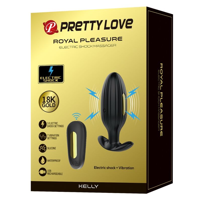PRETTY LOVE - VIBRATEUR ANAL RECHARGEABLE KELLY PLUG NOIR - Sensualia
