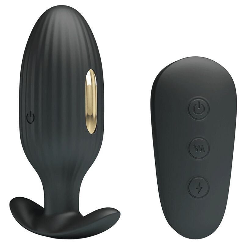 PRETTY LOVE - VIBRATEUR ANAL RECHARGEABLE KELLY PLUG NOIR - Sensualia