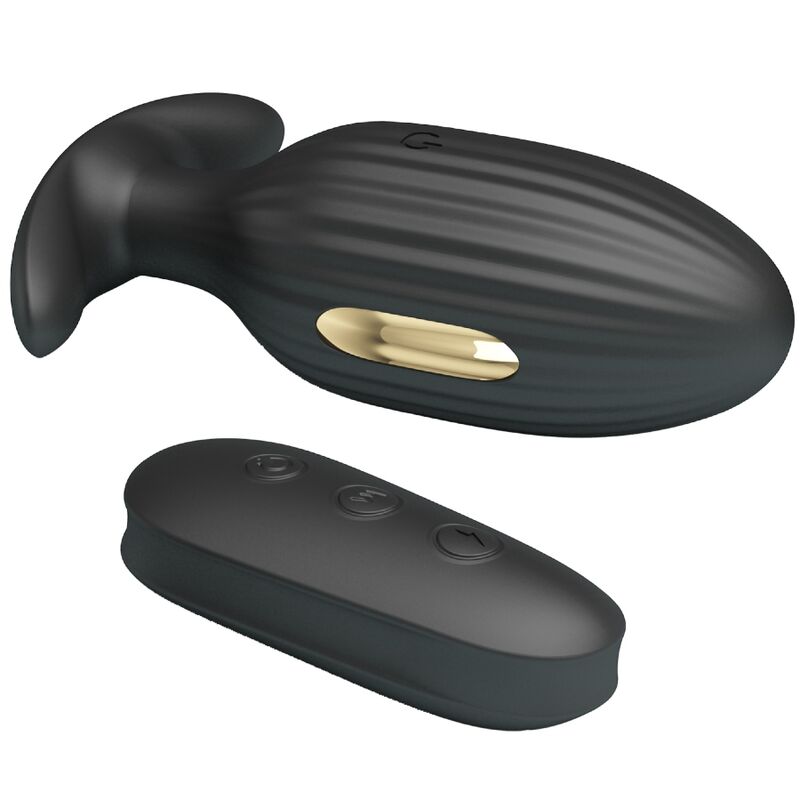 PRETTY LOVE - VIBRATEUR ANAL RECHARGEABLE KELLY PLUG NOIR - Sensualia