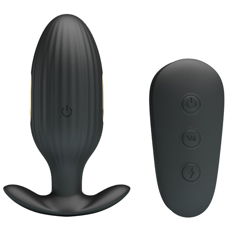 PRETTY LOVE - VIBRATEUR ANAL RECHARGEABLE KELLY PLUG NOIR - Sensualia
