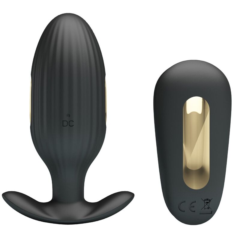 PRETTY LOVE - VIBRATEUR ANAL RECHARGEABLE KELLY PLUG NOIR - Sensualia