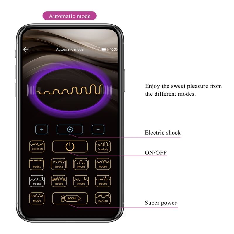 PRETTY LOVE - PLUG ANAL CONTRÔLÉ PAR APPLICATION JEFFERSON NOIR - Sensualia