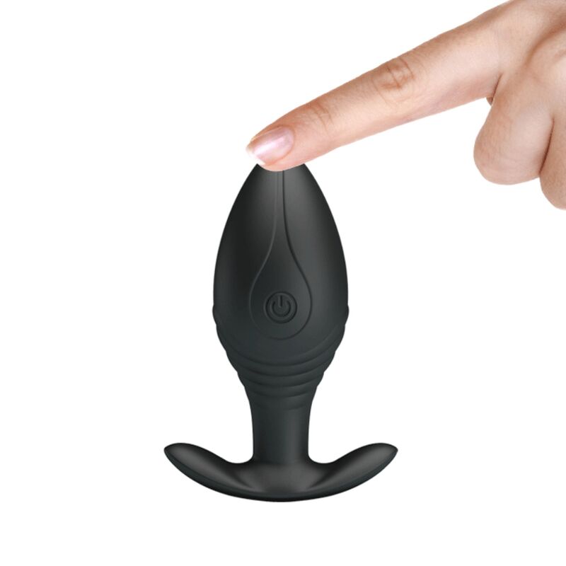 PRETTY LOVE - VIBRATEUR RECHARGEABLE REGINA ANAL PLUG NOIR - Sensualia