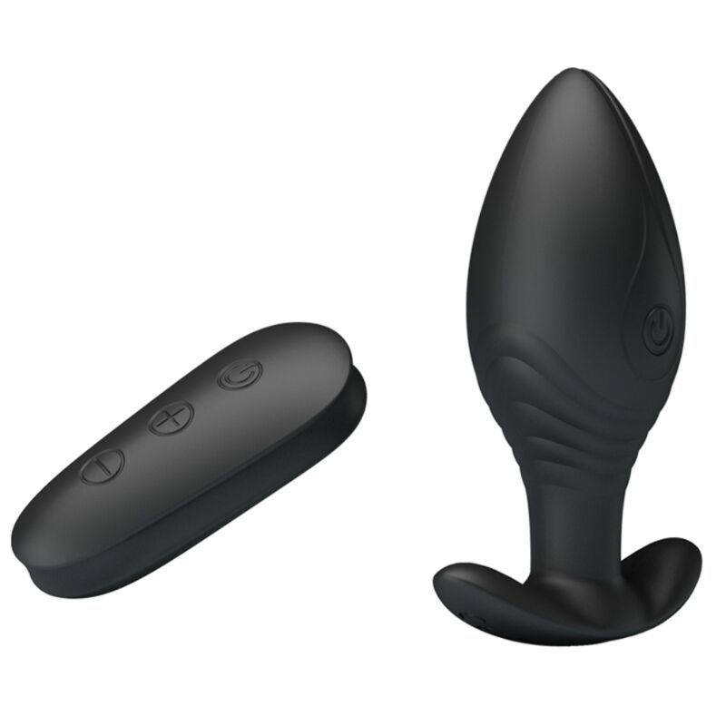 PRETTY LOVE - VIBRATEUR RECHARGEABLE REGINA ANAL PLUG NOIR - Sensualia