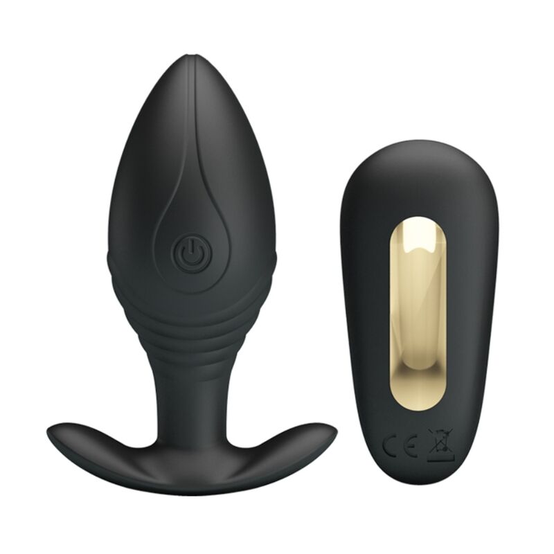 PRETTY LOVE - VIBRATEUR RECHARGEABLE REGINA ANAL PLUG NOIR - Sensualia