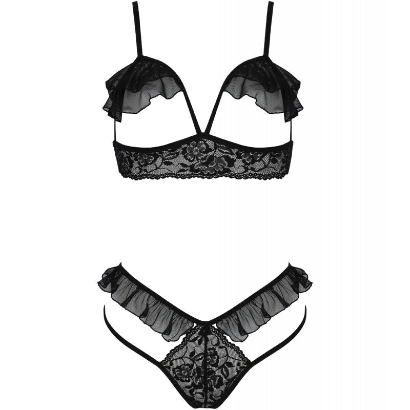 PASSION - DOLLY SET DOS PIEZAS NEGRO S/M - Sensualia