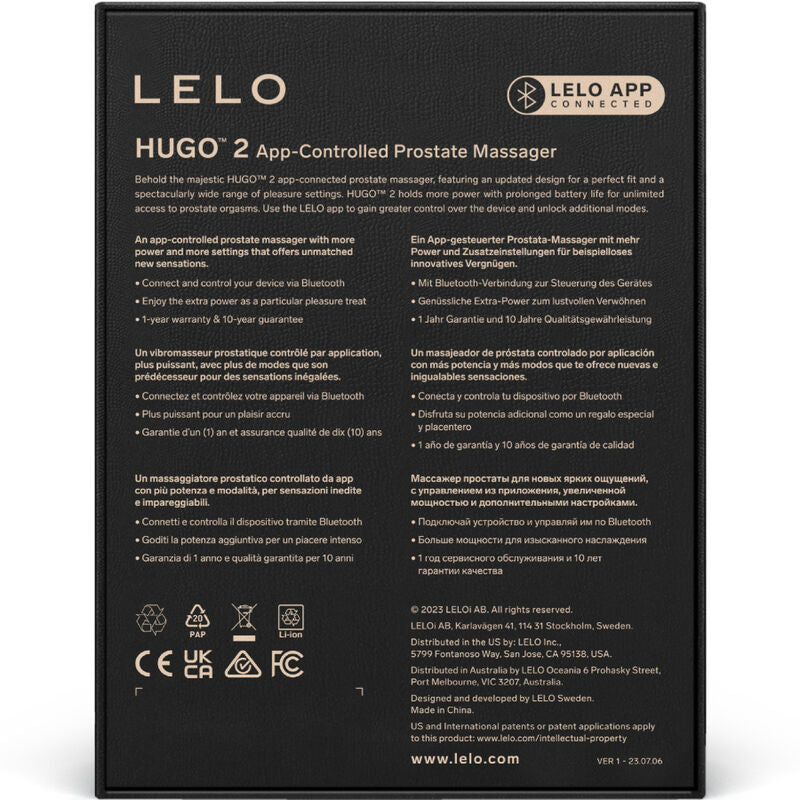 LELO - HUGO 2 MASAJEADOR DE PROSTATA VERDE - Sensualia