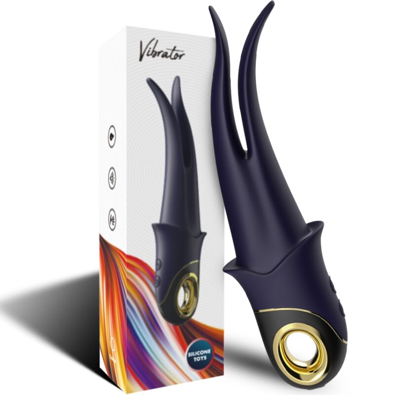 ARMONY - VIBRATEUR SHADOW DOUBLE TÊTE TEASING BLEU ARMONY VIBRATORS