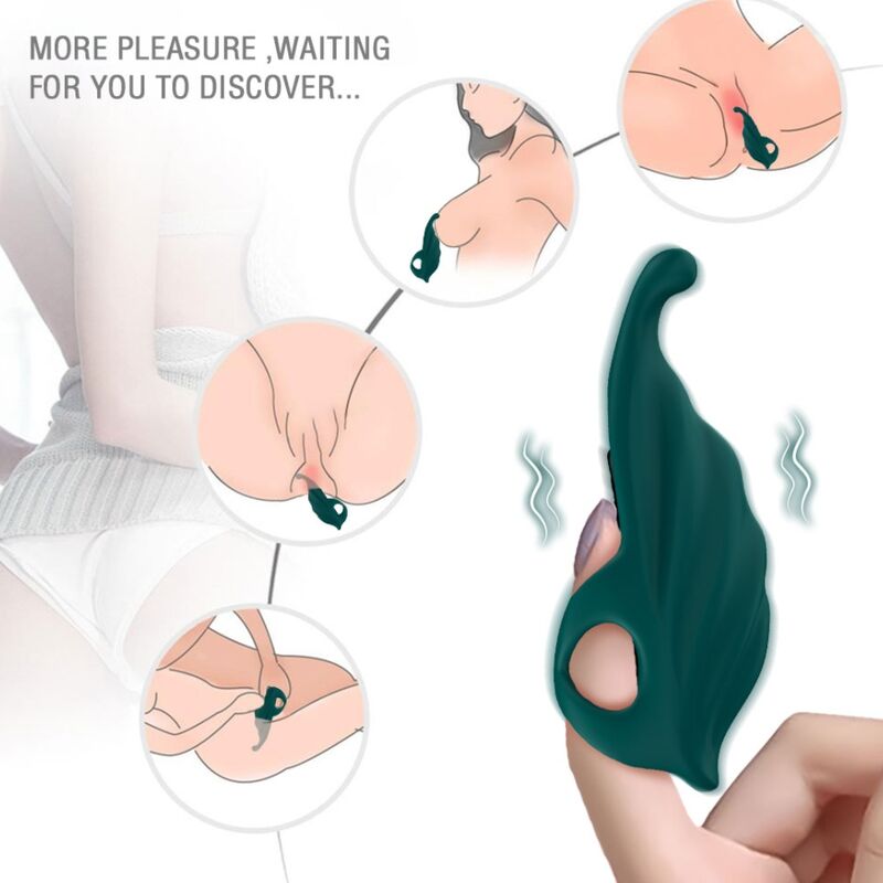 ARMONY - STIMULATEUR DE DOIGTS & VIBRATEUR VERT - Sensualia