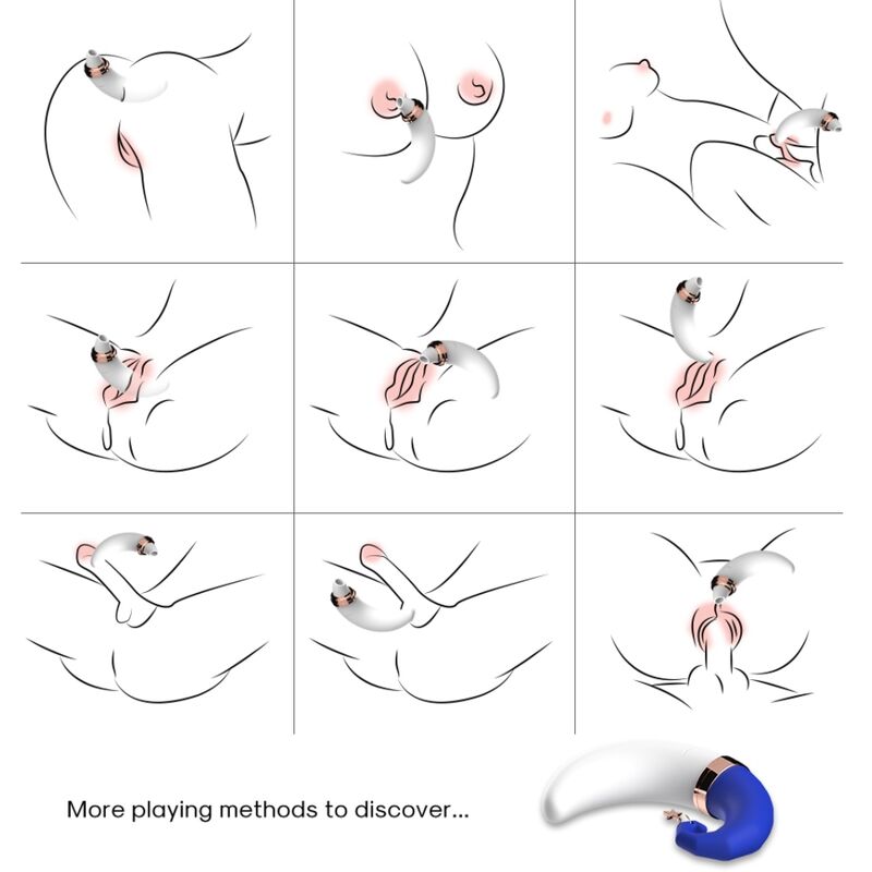 ARMONY - SWEETMOON LICKING VIBRANT CLIT ET G-SPOT BLEU ARMONY STIMULATORS