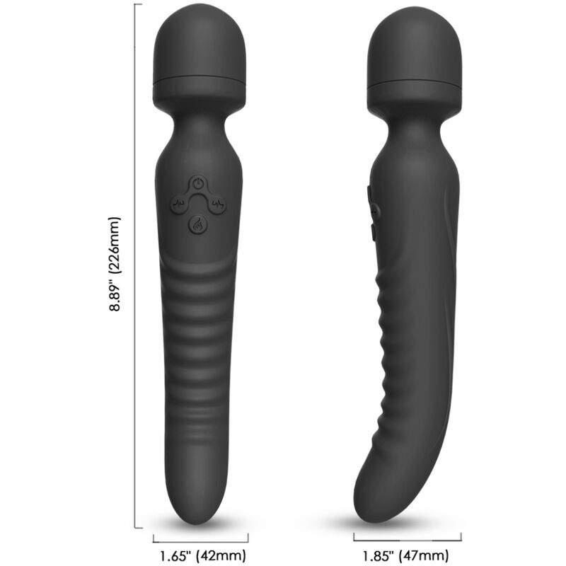 ARMONY - MISSION MASSAGER & VIBRATEUR EFFET CHALEUR NOIR - Sensualia