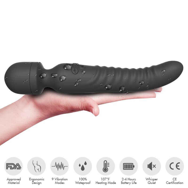 ARMONY - MISSION MASSAGER & VIBRATEUR EFFET CHALEUR NOIR - Sensualia