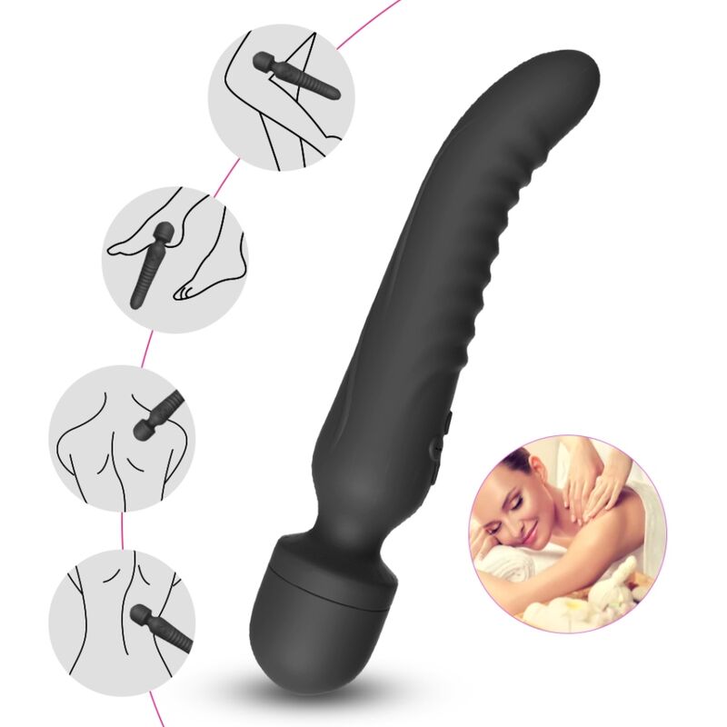 ARMONY - MISSION MASSAGER & VIBRATEUR EFFET CHALEUR NOIR - Sensualia