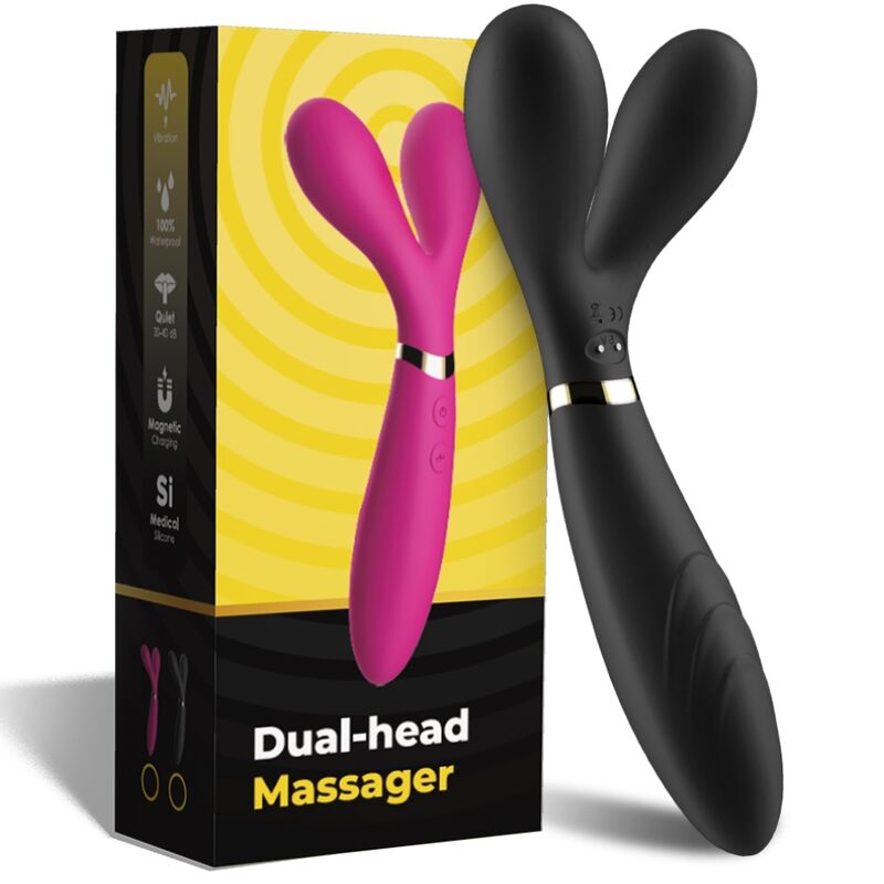 ARMONY - Y-WAND MASSAGE & VIBRATEUR DOUBLE TÊTE NOIR ARMONY MASSAGERS