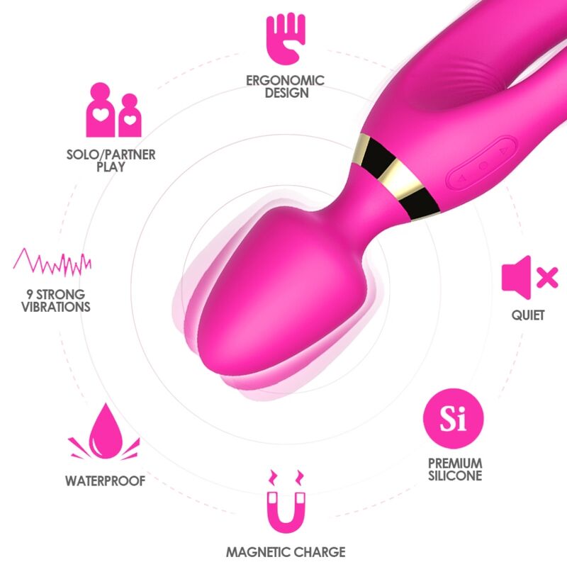 ARMONY - MASSEUR & VIBRATEUR LAPIN FUCHSIA ARMONY MASSAGERS