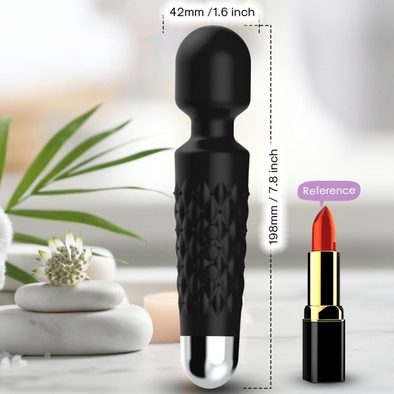 ARMONY - MASSEUR ET VIBRATEUR POSTMAN TÊTE SUPER FLEXIBLE NOIR - Sensualia