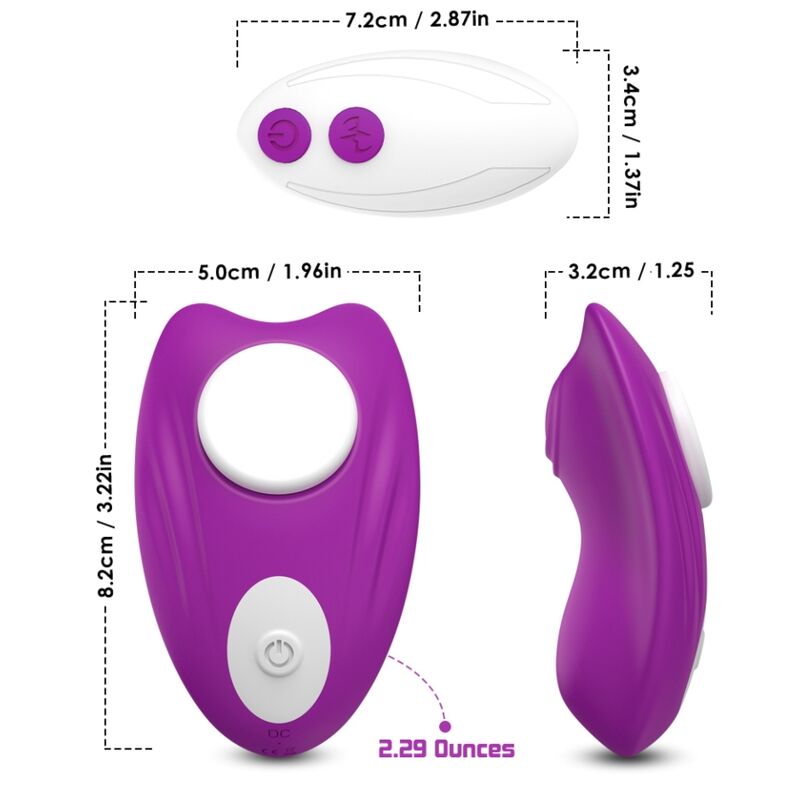 ARMONY - CULOTTE PORTABLE PAPILLON VIBRATEUR TÉLÉCOMMANDE VIOLET ARMONY WEARABLES