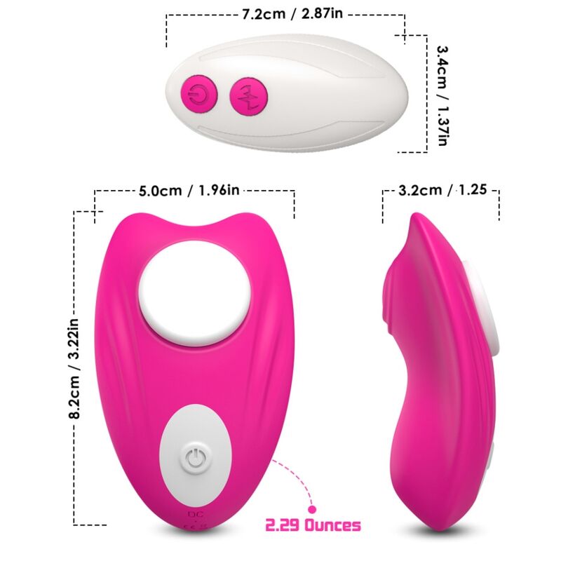 ARMONY - CULOTTE PORTABLE PAPILLON VIBRATEUR TÉLÉCOMMANDE ROSE ARMONY WEARABLES