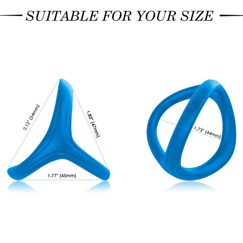 ARMONY - BAGUE DOUBLE SILICONE TRESOR BLEU ARMONY FOR HIM