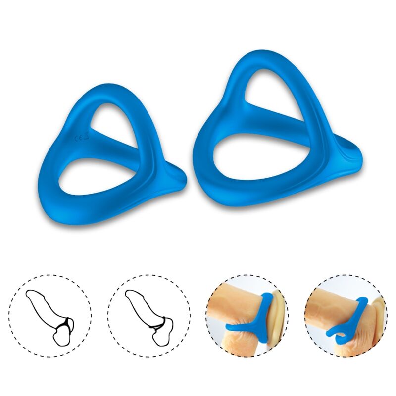 ARMONY - BAGUE DOUBLE SILICONE TRESOR BLEU ARMONY FOR HIM