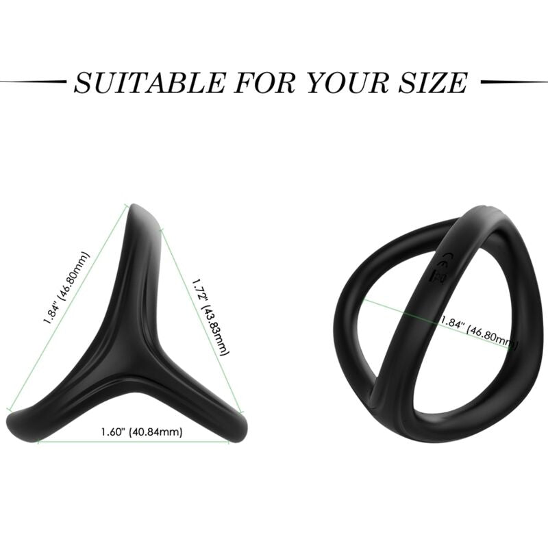 ARMONY - BAGUE TRESOR DOUBLE SILICONE NOIR ARMONY FOR HIM