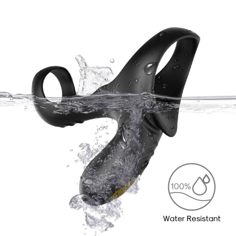 ARMONY - ANNEAU VIBRATEUR DOUBLE RANGER POUR COUPLES NOIR ARMONY FOR HIM