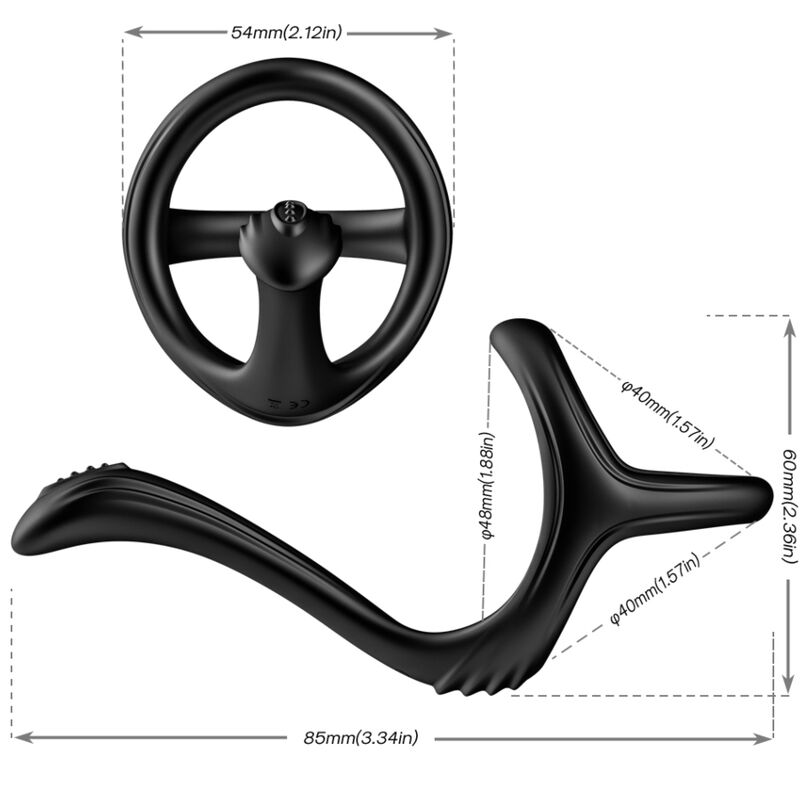ARMONY - ANNEAU ANAL DOUBLE TRÉSOR NOIR ARMONY FOR HIM