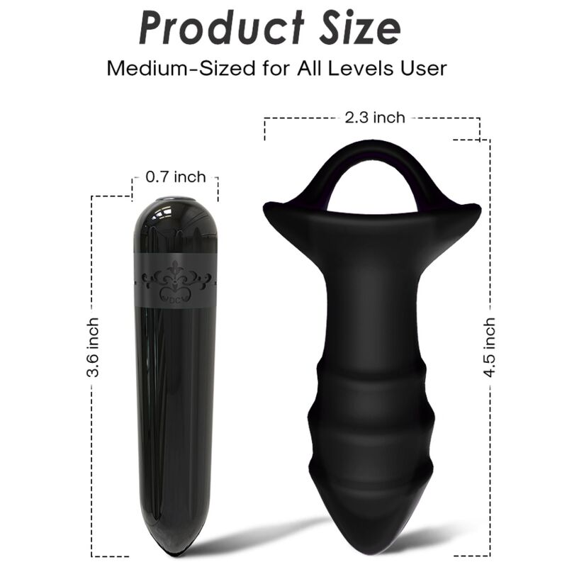 ARMONY - VIBRATEUR À DOIGTS KYLIN ET TÉLÉCOMMANDE DE PLUG ANAL NOIR - Sensualia