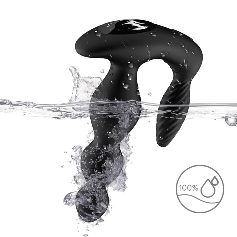 ARMONY - MANFUN VIBRATEUR & STIMULATEUR ANAL PLUG TÉLÉCOMMANDE NOIR - Sensualia