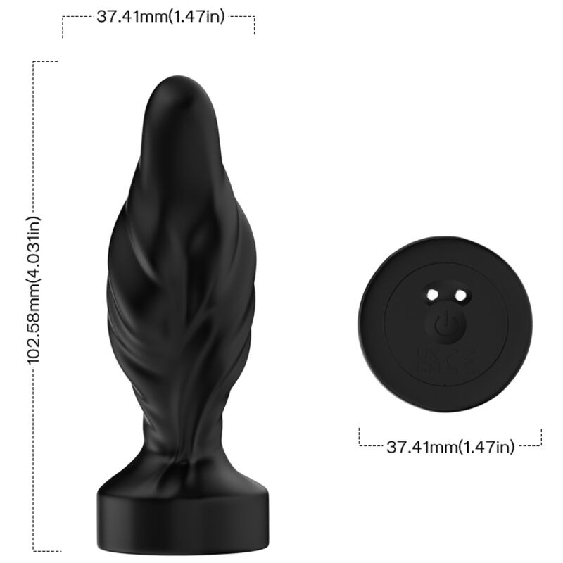 ARMONY - VIBRATEUR & PLUG ANAL TÉLÉCOMMANDE NOIR - Sensualia