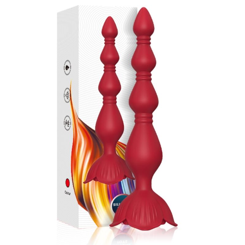 ARMONY - VIBRATEUR ROSE PAGODE & PLUG ANAL ROUGE - Sensualia