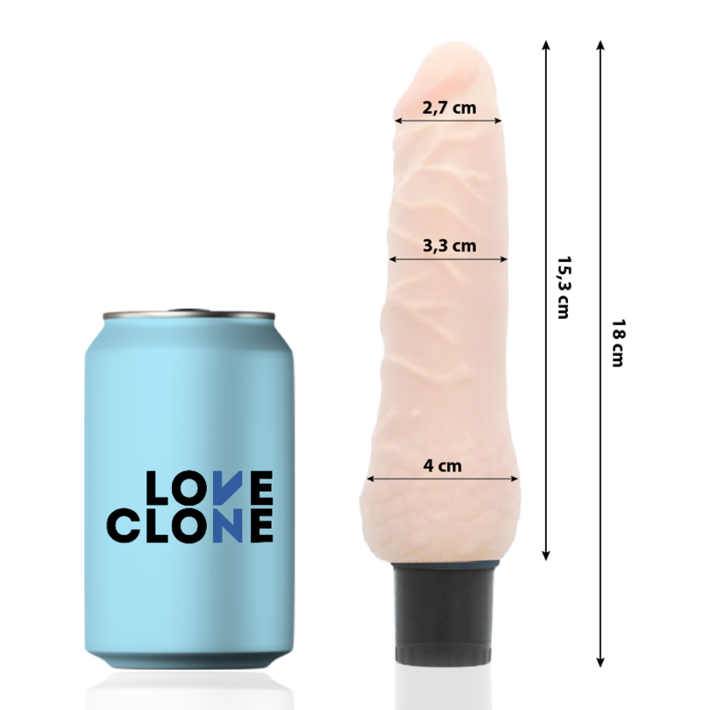 LOVECLONE - VIBRATEUR AUTOLUBRIFIANT SVEN 18.5 CM -O- 3.3 CM - Sensualia