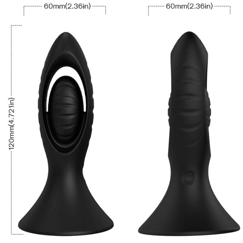 ARMONY - VIBRATEUR & PLUG ANAL SILICONE NOIR - Sensualia