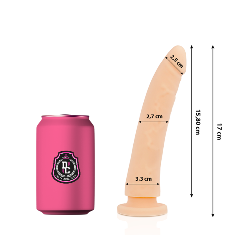 DELTA CLUB - JOUETS GODE MÉDICAL NATUREL SILICONE 17 CM -O- 3 CM - Sensualia