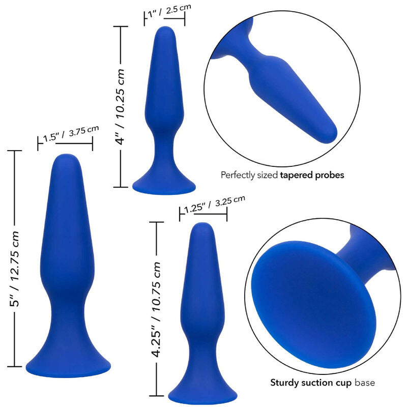 CALEXOTICS - ADMIRAL KIT 3 PLUG ANAL BLEU - Sensualia