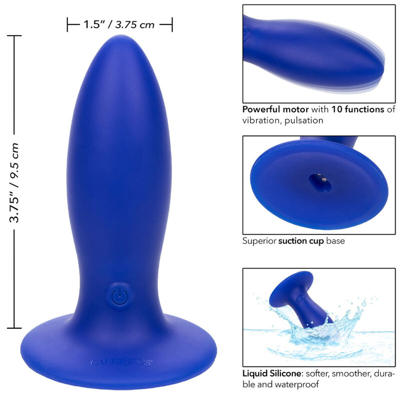 CALEXOTICS - ADMIRAL VIBRATEUR ANAL PLUG TORPEDO BLEU - Sensualia