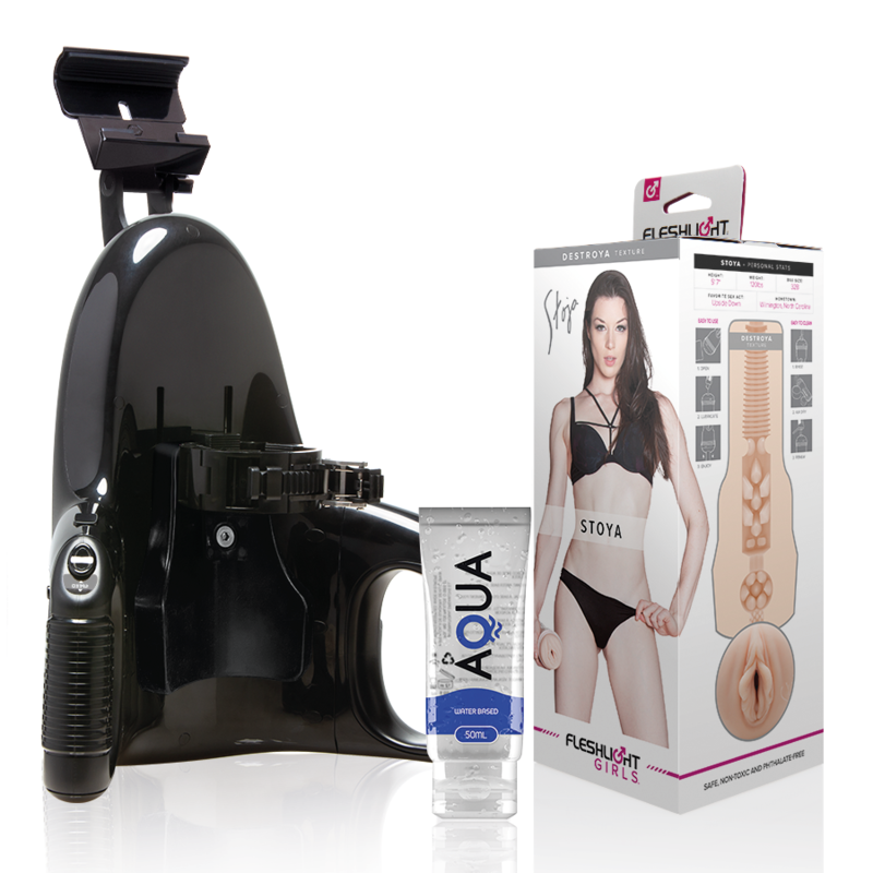FLESHLIGHT - VAGINA STOYA DESTROYA + LANCEMENT UNIVERSEL + LUBRIFIANT DE QUALITÉ AQUA 50 ML - Sensualia