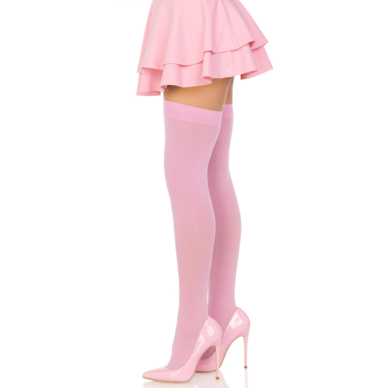 LEG AVENUE - CUISSES HAUTES EN NYLON ROSE - Sensualia