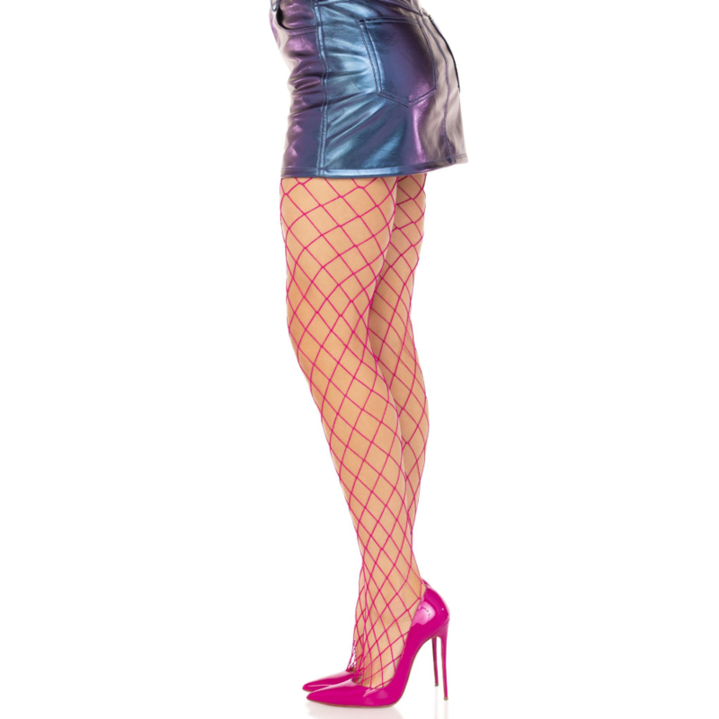 LEG AVENUE - PANTIMEDIAS REJILLA DIAMANTE AMARILLO - Sensualia