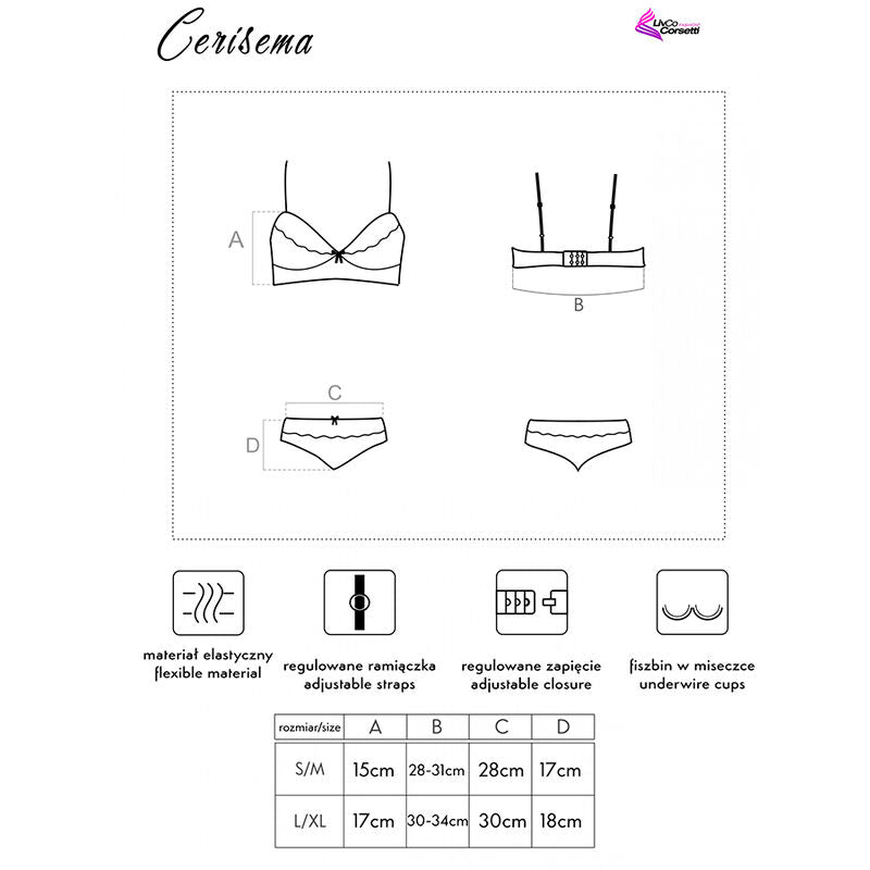 LIVCO CORSETTI FASHION - CERISEMA LC 21005 BRA + PANTY CORAL - Sensualia