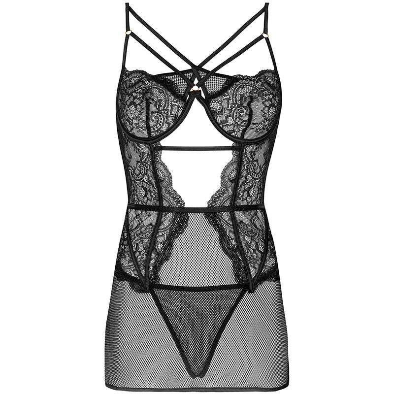 LIVCO CORSETTI FASHION - BARIRIN LC 90633 FALDA + PANTY NEGRO - Sensualia