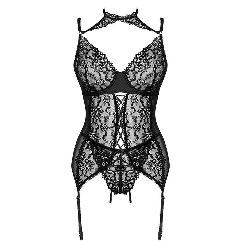 LIVCO CORSETTI FASHION - GIELLANDRA FOR THE SENSES COLLECTION CORSET + PANTY NEGRO - Sensualia