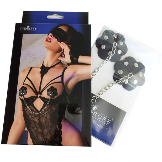 CHILIROSE - CR 4675 CACHE TÉTONS NOIR - Sensualia