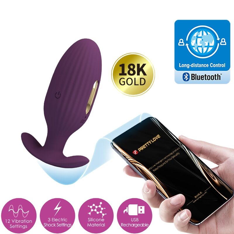 PRETTY LOVE - PLUG ANAL CONTRÔLÉ PAR APPLICATION JEFFERSON VIOLET - Sensualia