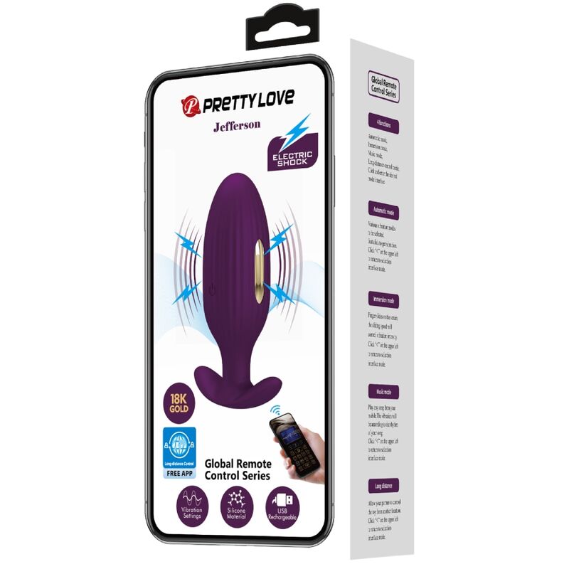 PRETTY LOVE - PLUG ANAL CONTRÔLÉ PAR APPLICATION JEFFERSON VIOLET - Sensualia