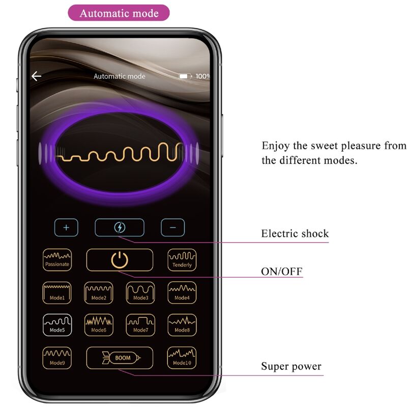 PRETTY LOVE - PLUG ANAL CONTRÔLÉ PAR APPLICATION JEFFERSON VIOLET - Sensualia