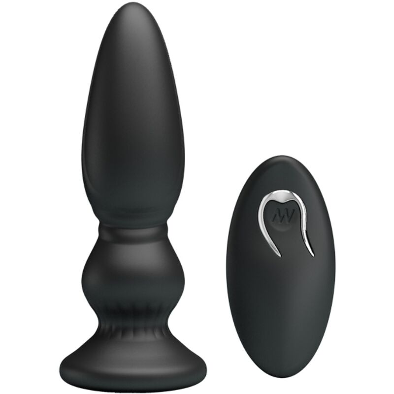 MR PLAY - PUISSANT VIBRATEUR TÉLÉCOMMANDE PLUG ANAL NOIR - Sensualia
