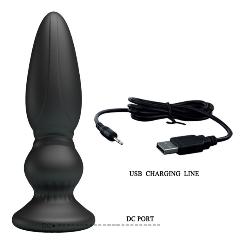 MR PLAY - PUISSANT VIBRATEUR TÉLÉCOMMANDE PLUG ANAL NOIR - Sensualia